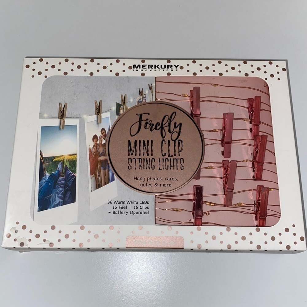 Firefly Rose Gold Mini Clip String Lights